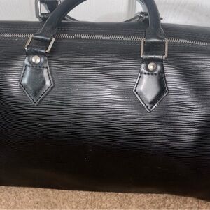 Louis Vuitton Black Textured Travel Bag